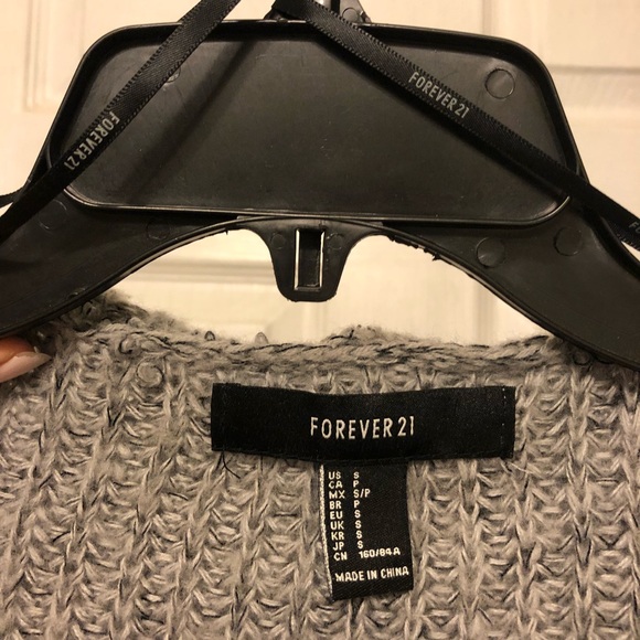 Forever 21 Grey Hooded Cardigan - Picture 4 of 4